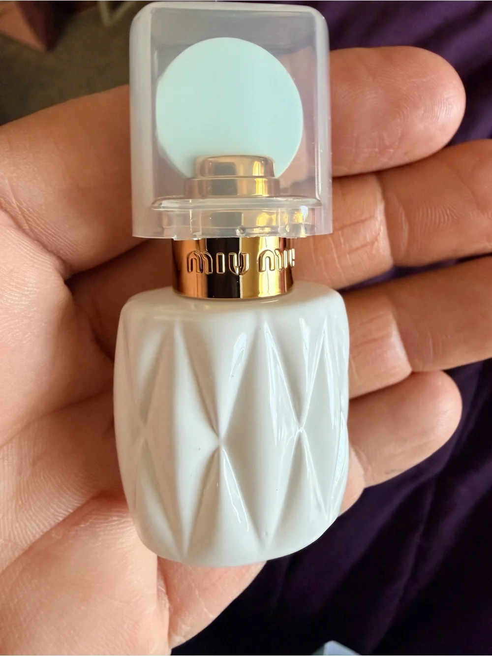 Miu Miu Fleur de Lait Mini Eau de Parfum - Pale Blue and White .23oz - Picture 5 of 5